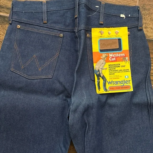 Rare 70’s NWT Wrangler Blue Bell Denim Jeans 11MWZ Reissue 34x36 USA collectible